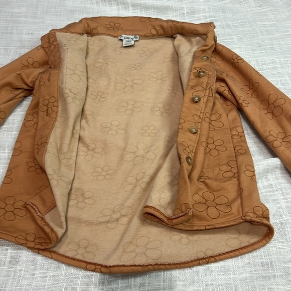 SWEET STORIES BUTTON DOWN RUST ORANGE JACKET - Picture 3 of 5